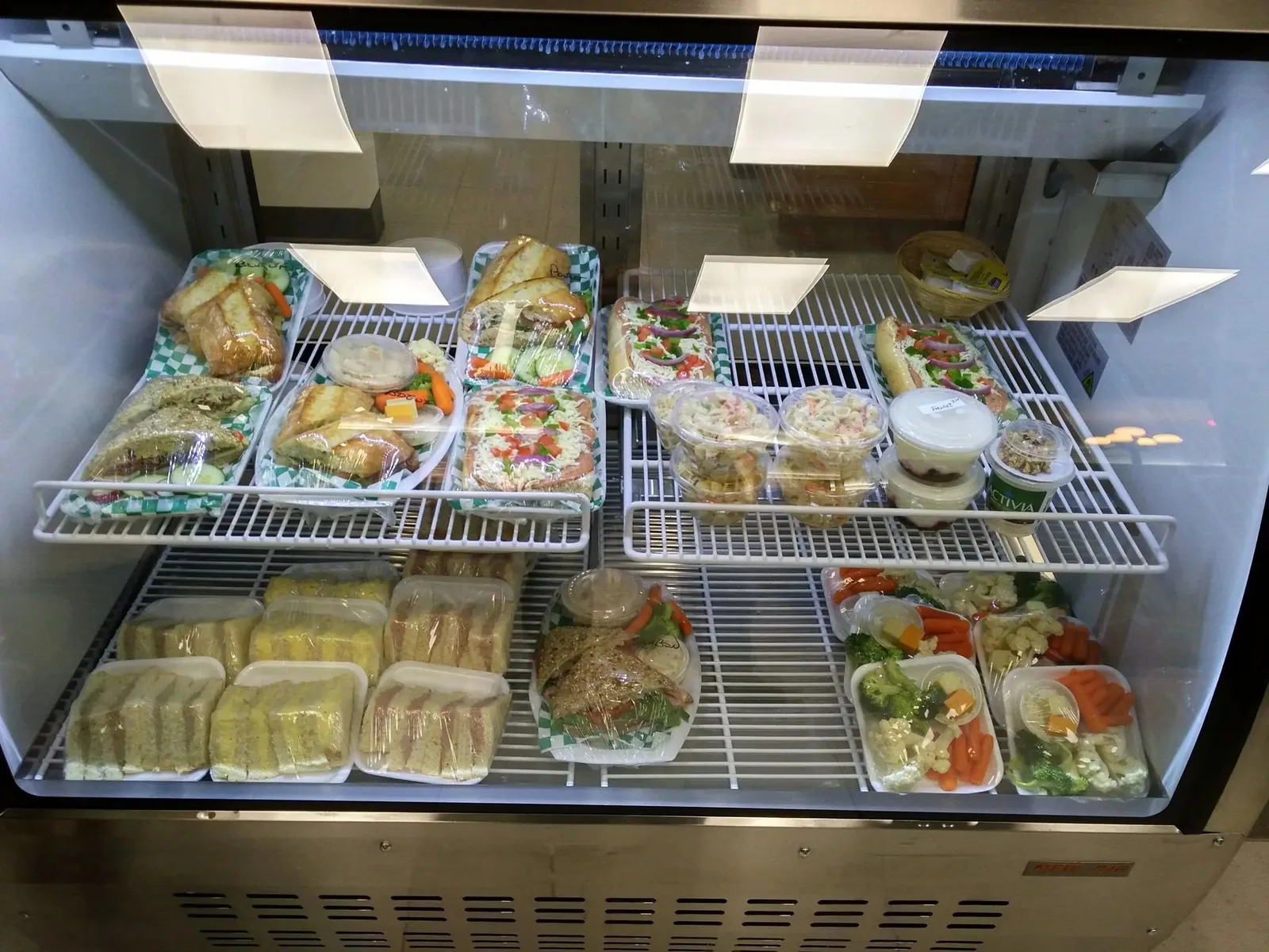 The fridge counter: sandwiches and take-out meals